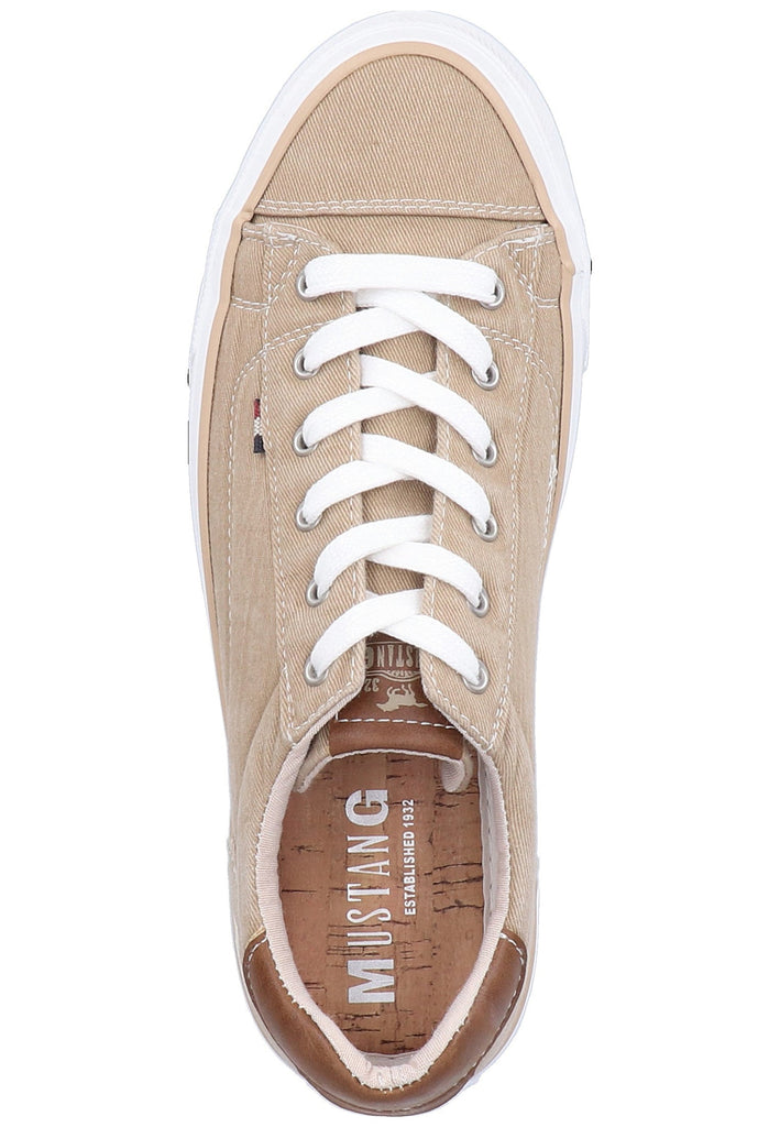 Mustang Sneaker Lederimitat/Textil Beige - surf4shoes