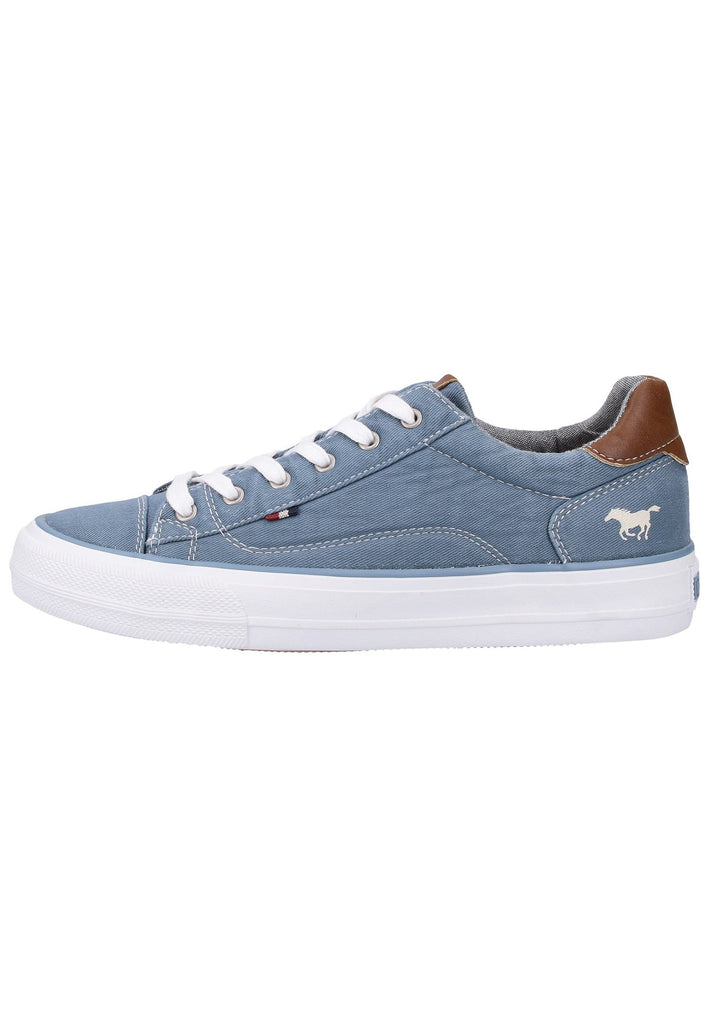 Mustang Sneaker Lederimitat/Textil Blau - surf4shoes