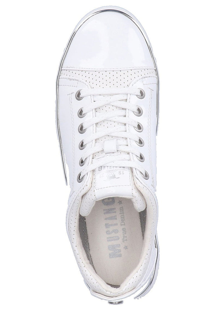 Mustang Sneaker Lederimitat Weiß - surf4shoes