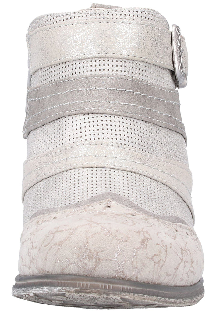 Mustang Stiefelette Lederimitat/Textil Silber - surf4shoes