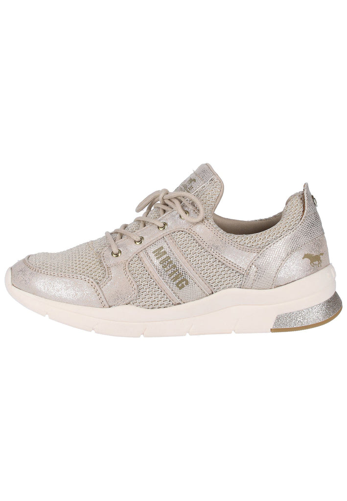 Mustang Sneaker Lederimitat/Textil Beige - surf4shoes