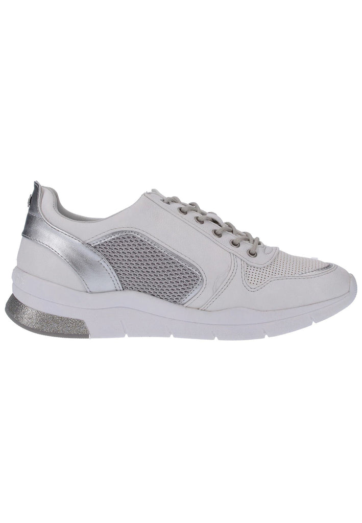 Mustang Sneaker Lederimitat/Textil Weiß/Silber - surf4shoes
