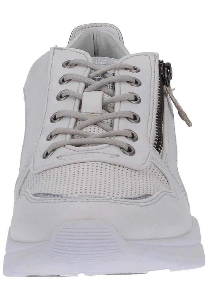 Mustang Sneaker Lederimitat/Textil Weiß/Silber - surf4shoes