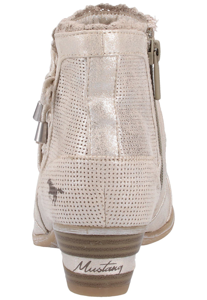 Mustang Stiefelette Lederimitat/Textil Champagner - surf4shoes