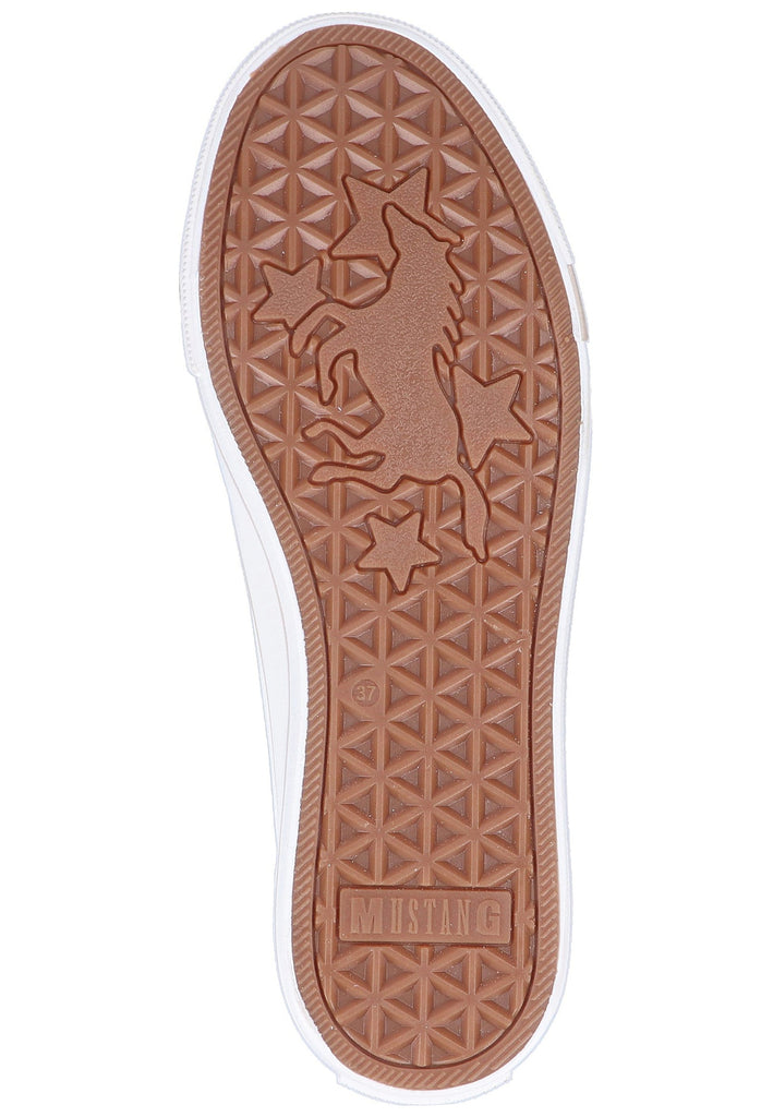 Mustang Sneaker Lederimitat Weiß/Beige - surf4shoes