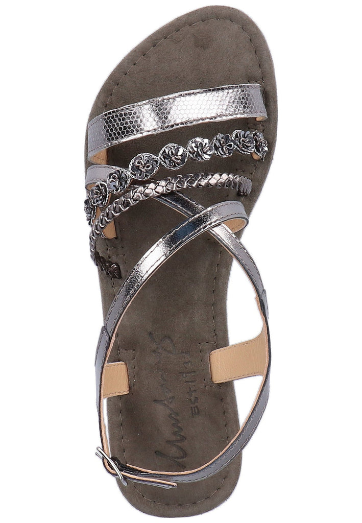 Mustang Sandalen Leder Dunkelgrau - surf4shoes