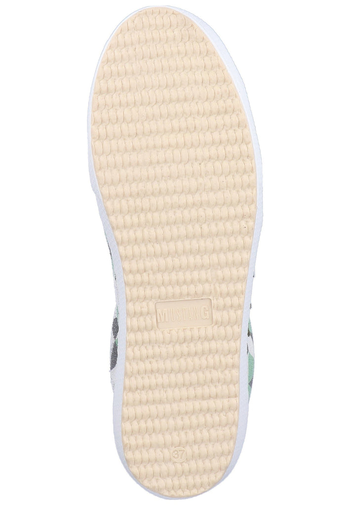 Mustang Sneaker Leder Weiß/Grün - surf4shoes