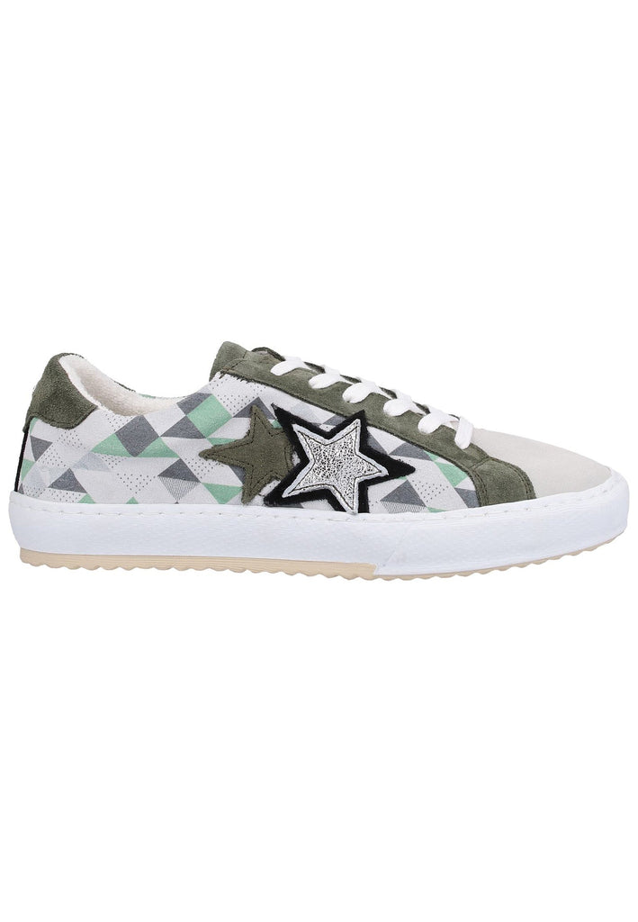 Mustang Sneaker Leder Weiß/Grün - surf4shoes