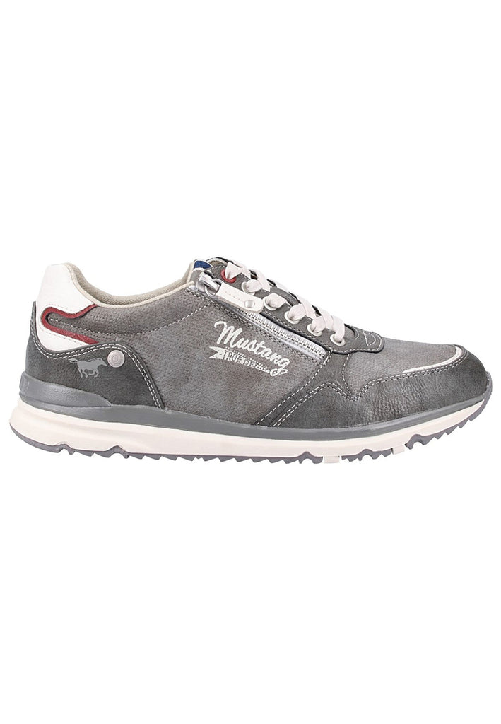 Mustang Sneaker Lederimitat Dunkelgrau - surf4shoes
