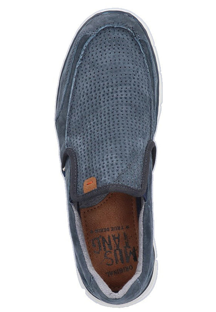 Mustang Slipper Leder Dunkelblau - surf4shoes