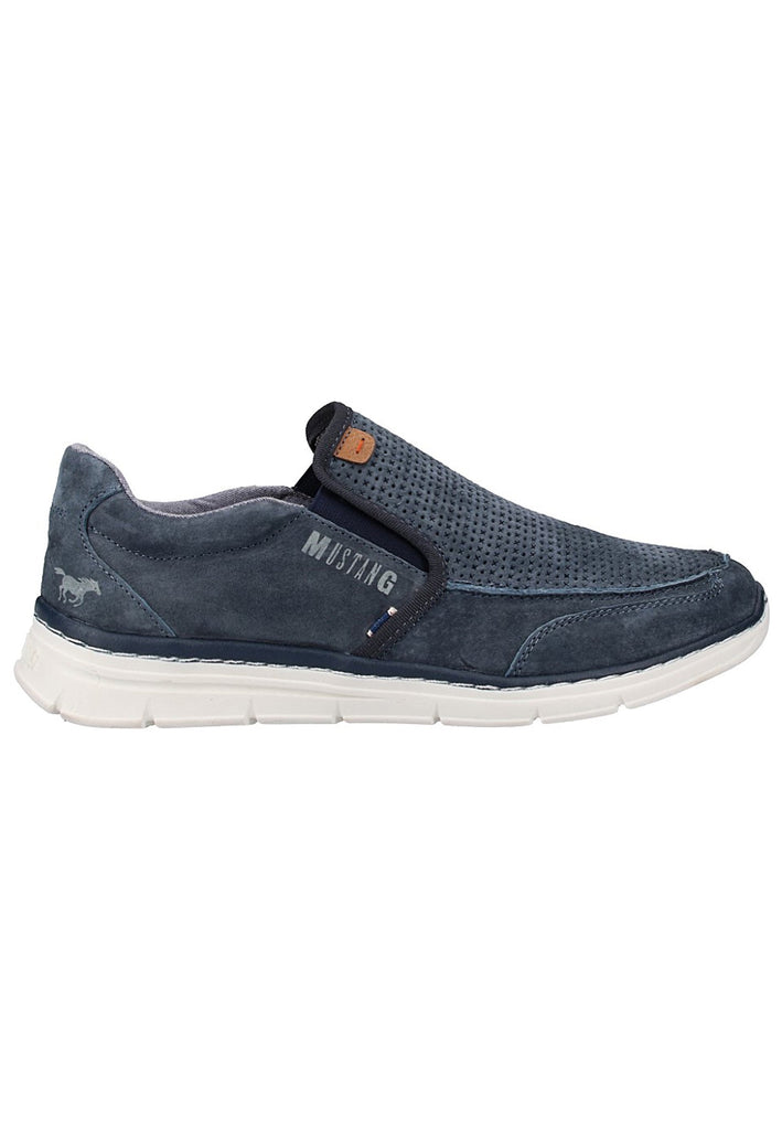 Mustang Slipper Leder Dunkelblau - surf4shoes