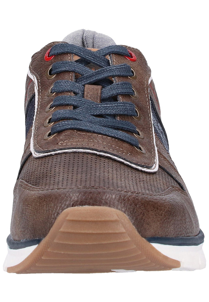 Mustang Sneaker Lederimitat/Textil Dunkelbraun - surf4shoes