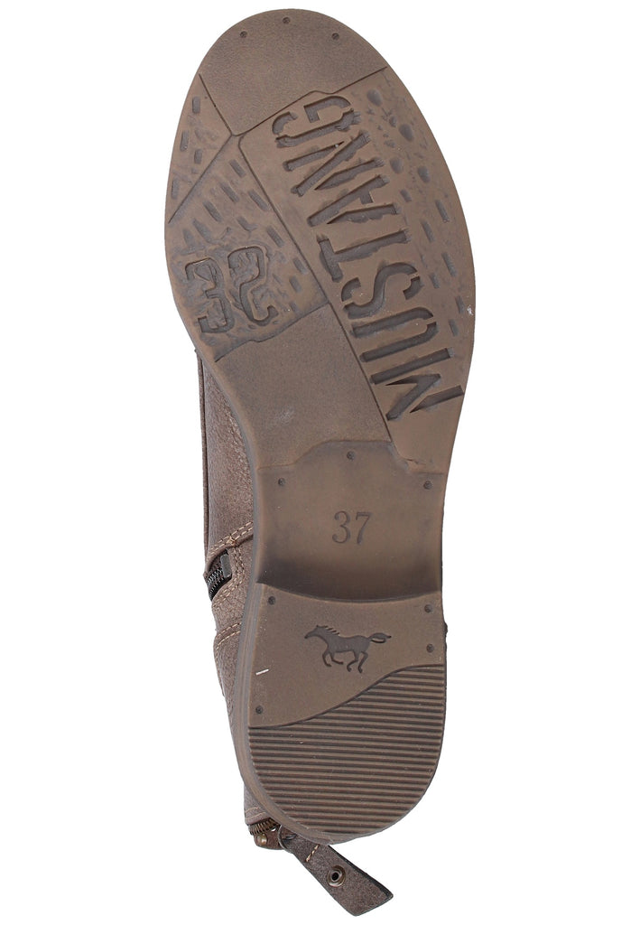 Mustang Stiefelette Lederimitat Kaffee Warmfutter - surf4shoes