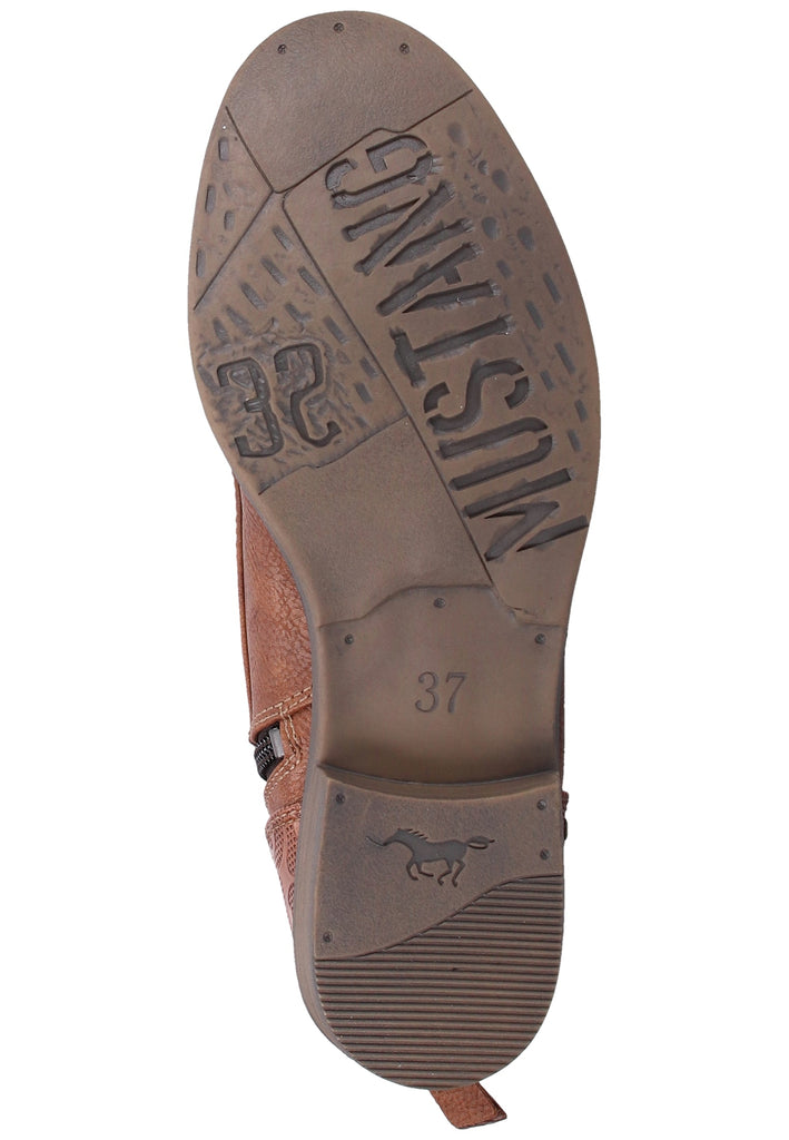 Mustang Stiefelette Lederimitat Cognac - surf4shoes