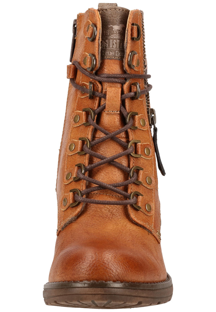Mustang Stiefelette Lederimitat Cognac - surf4shoes