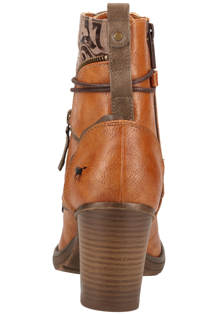Mustang Stiefelette Lederimitat Cognac - surf4shoes