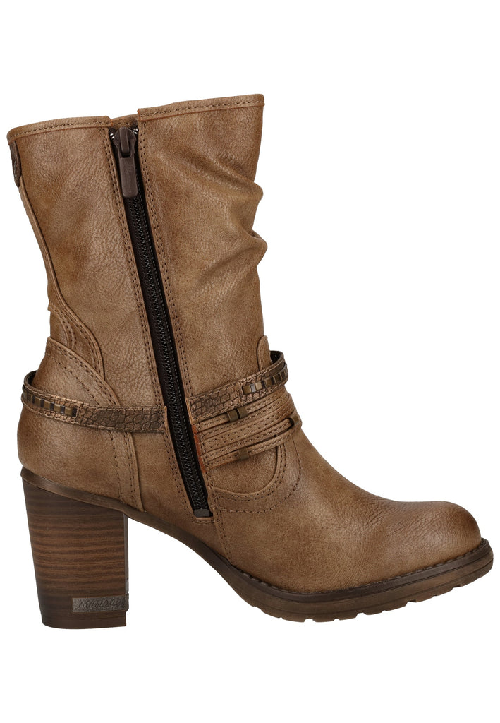 Mustang Stiefelette Lederimitat/Textil Braun Warmfutter - surf4shoes