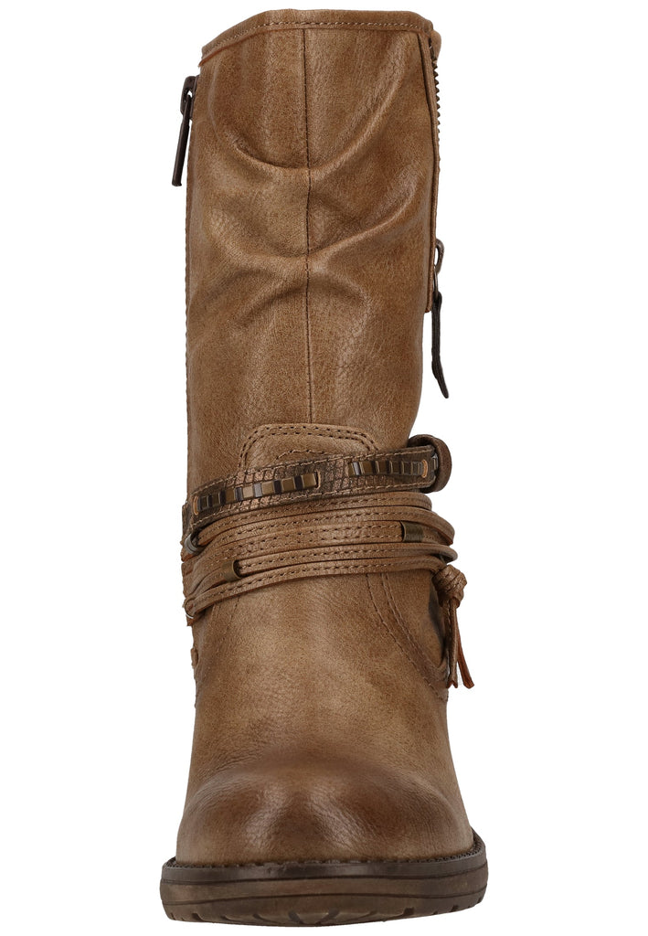 Mustang Stiefelette Lederimitat/Textil Braun Warmfutter - surf4shoes