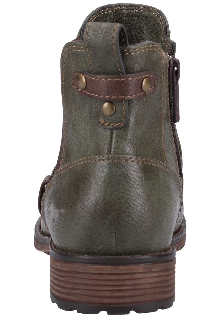 Mustang Stiefelette Lederimitat Oliv - surf4shoes