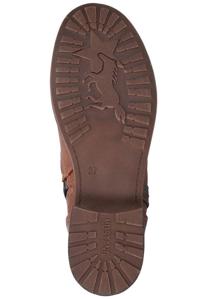 Mustang Stiefelette Lederimitat Cognac - surf4shoes
