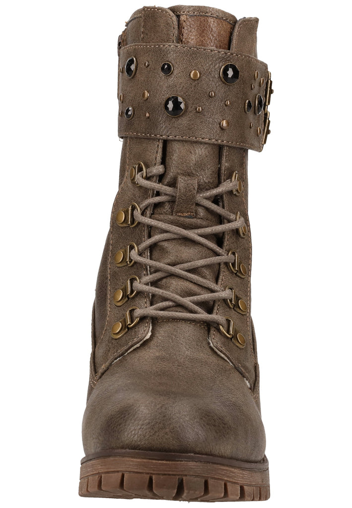 Mustang Stiefelette Lederimitat Braun Warmfutter - surf4shoes