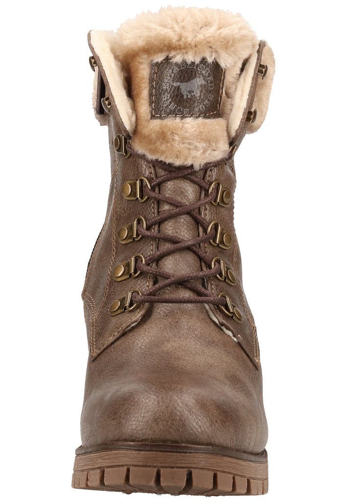 Mustang Stiefelette Lederimitat Kaffee - surf4shoes