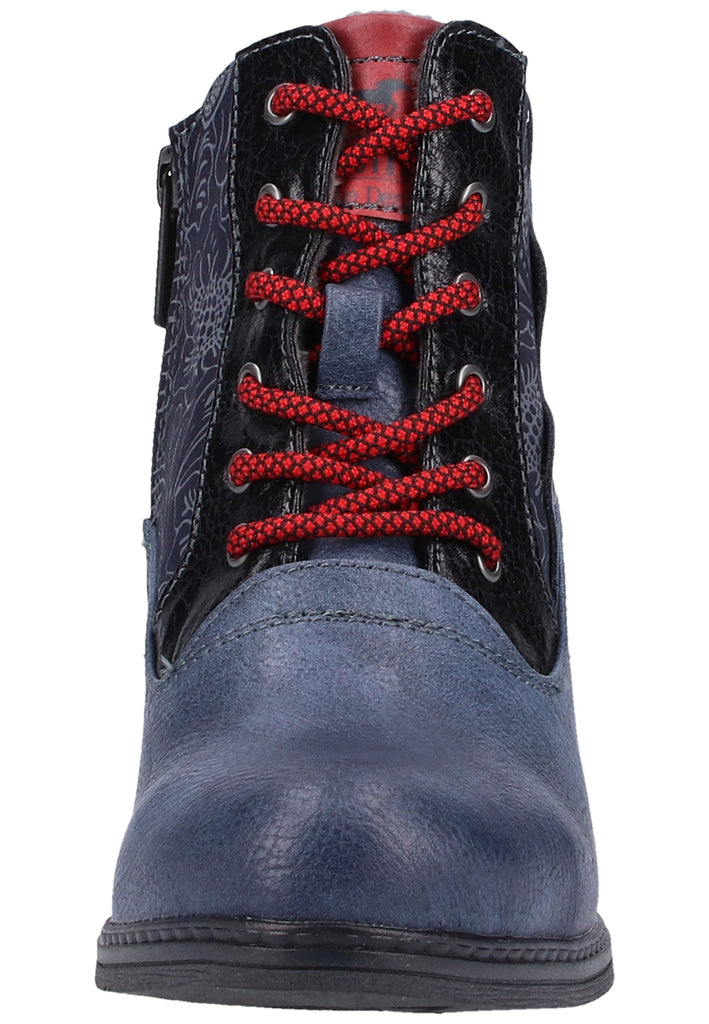 Mustang Stiefelette Lederimitat Dunkelblau - surf4shoes