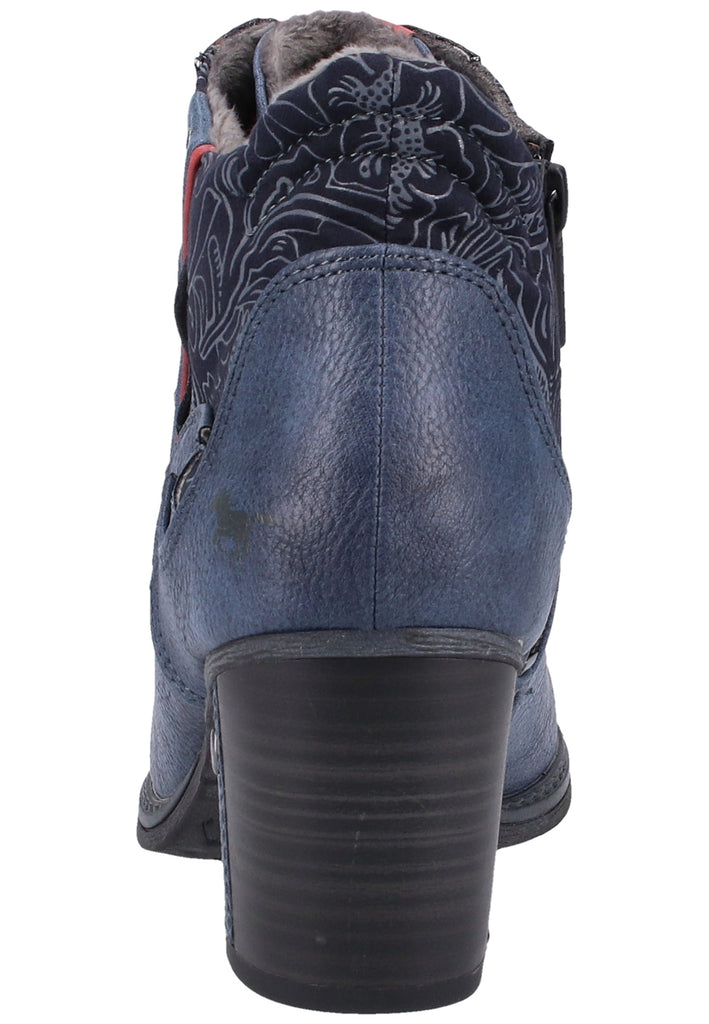 Mustang Stiefelette Lederimitat Dunkelblau - surf4shoes