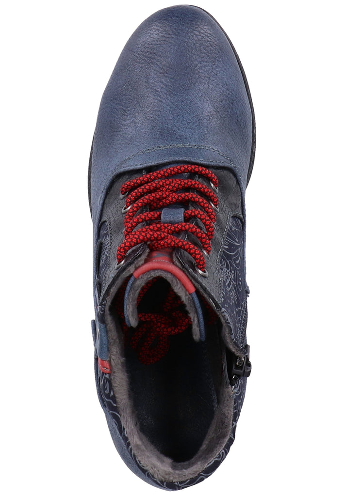 Mustang Stiefelette Lederimitat Dunkelblau - surf4shoes