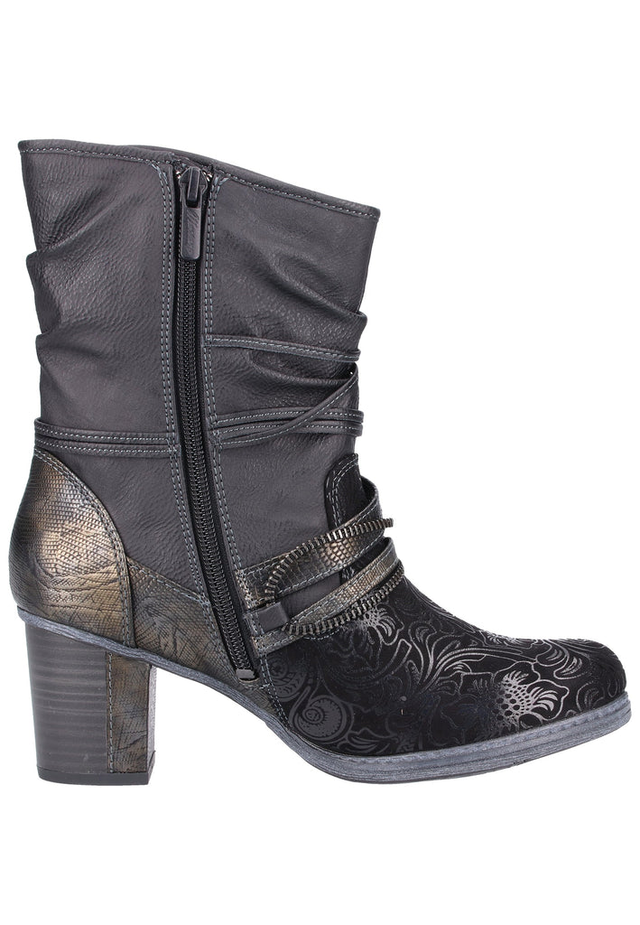 Mustang Stiefelette Lederimitat Schwarz - surf4shoes