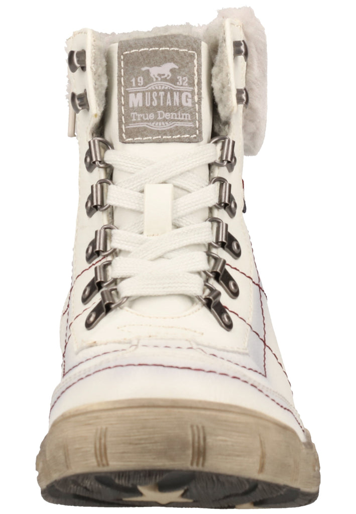 Mustang Stiefelette Lederimitat/Textil Hellgrau Warmfutter - surf4shoes