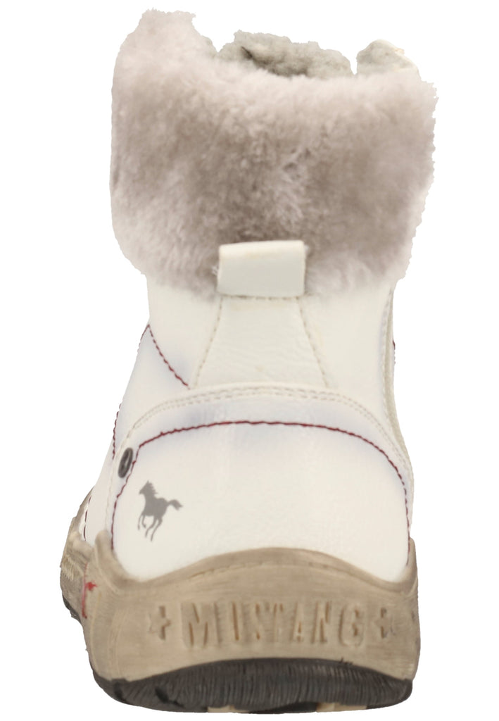Mustang Stiefelette Lederimitat/Textil Hellgrau Warmfutter - surf4shoes