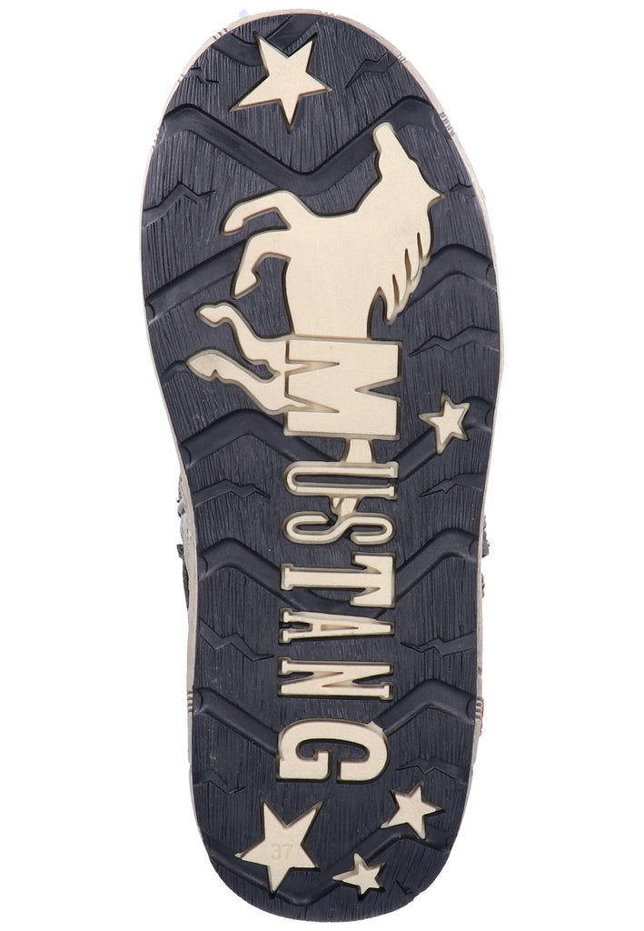 Mustang Stiefel Lederimitat Hellgrau Warmfutter - surf4shoes