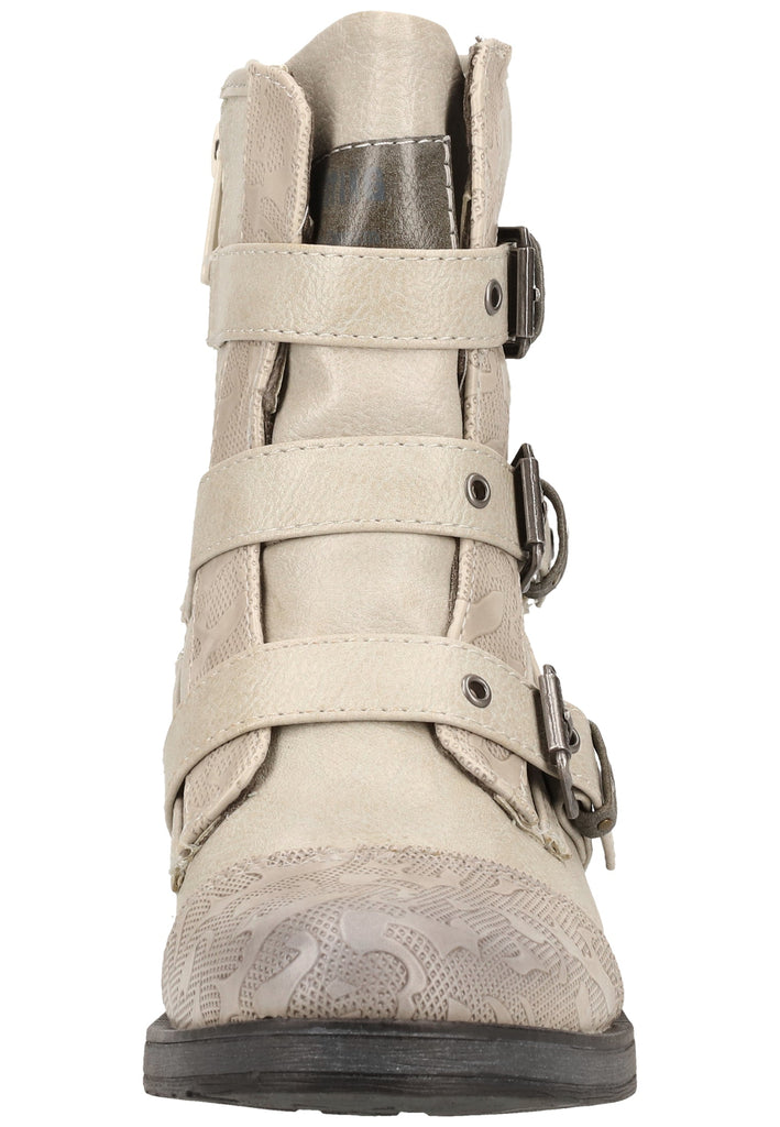 Mustang Stiefelette Lederimitat Hellgrau - surf4shoes