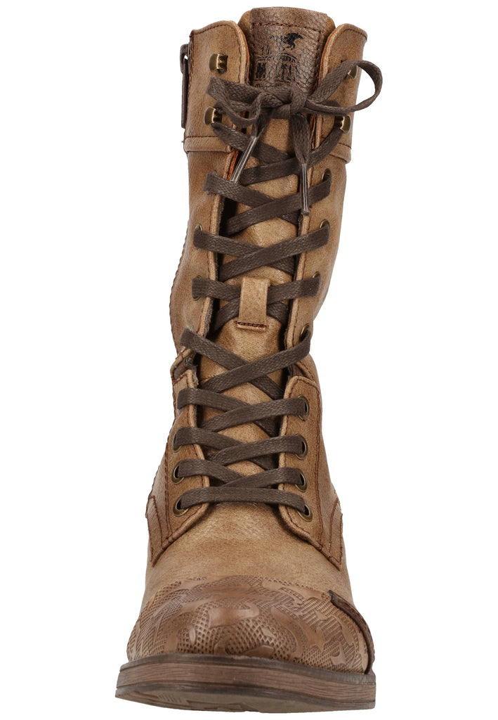 Mustang Stiefelette Lederimitat Braun Warmfutter - surf4shoes