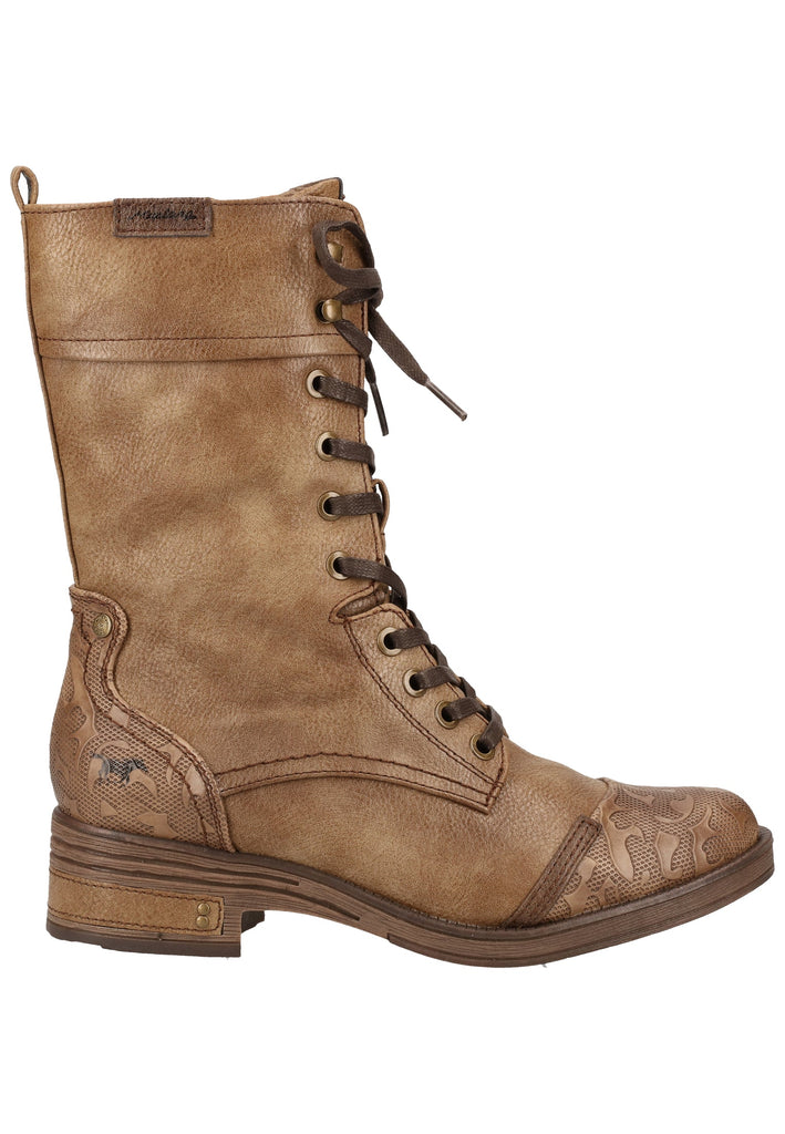 Mustang Stiefelette Lederimitat Braun Warmfutter - surf4shoes