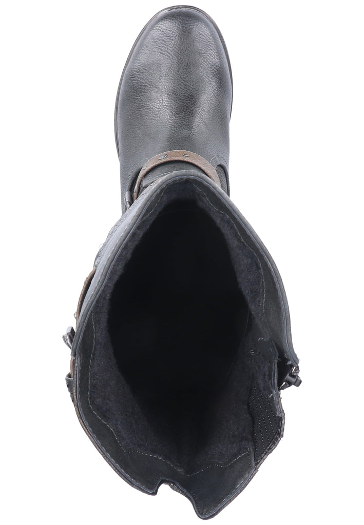 Mustang Stiefel Lederimitat Graphit Warmfutter - surf4shoes