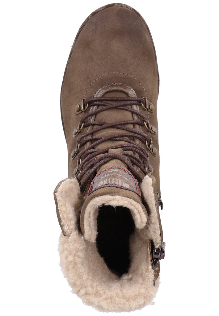 Mustang Stiefelette Lederimitat/Textil Braun Warmfutter - surf4shoes