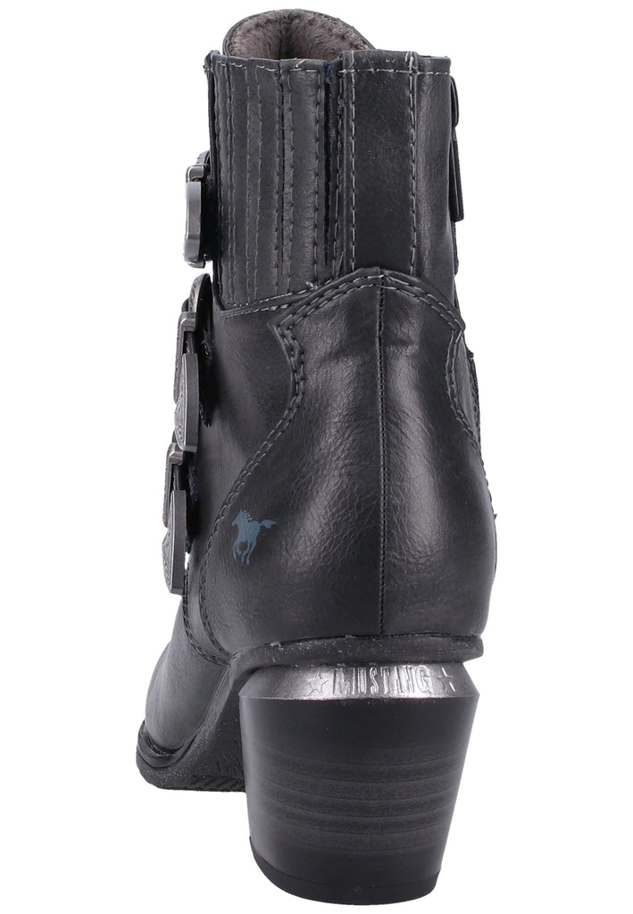 Mustang Stiefelette Lederimitat Graphit Warmfutter - surf4shoes