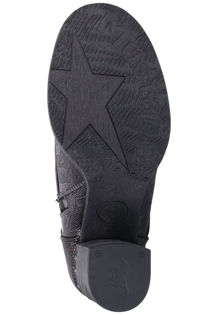Mustang Stiefelette Lederimitat Graphit Warmfutter - surf4shoes