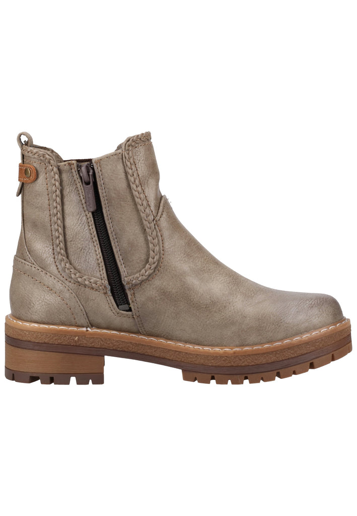 Mustang Stiefelette Lederimitat/Textil Braun Warmfutter - surf4shoes