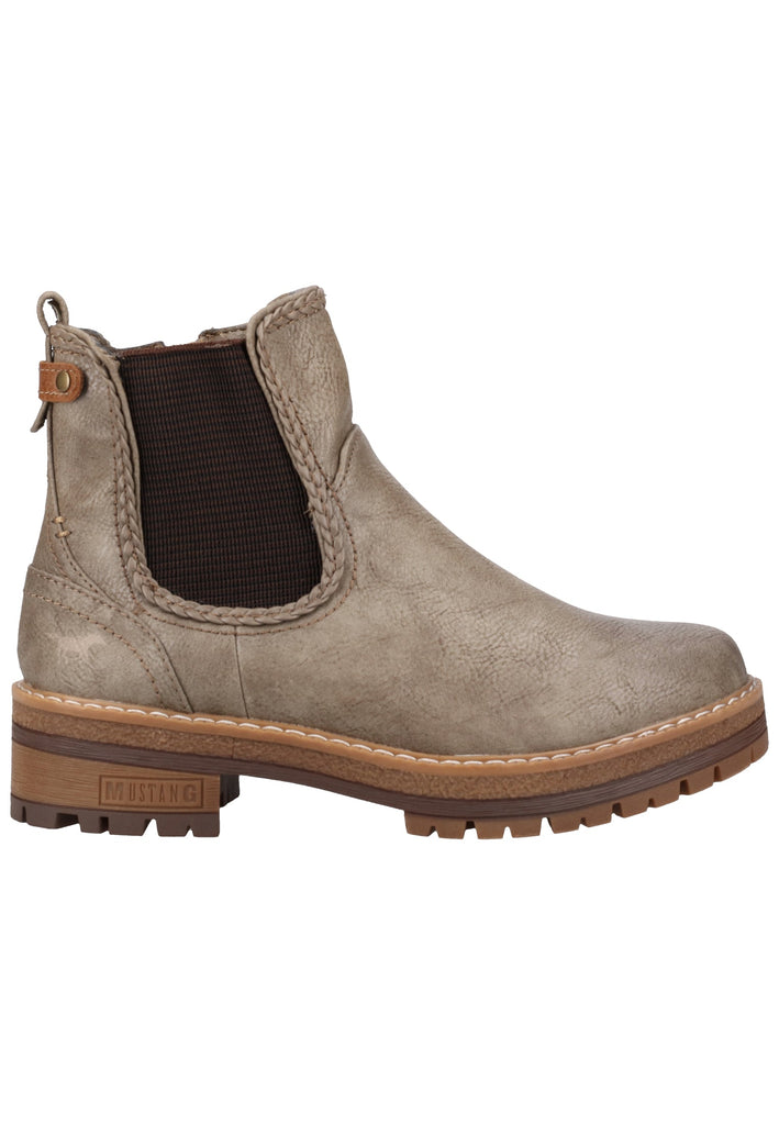 Mustang Stiefelette Lederimitat/Textil Braun Warmfutter - surf4shoes