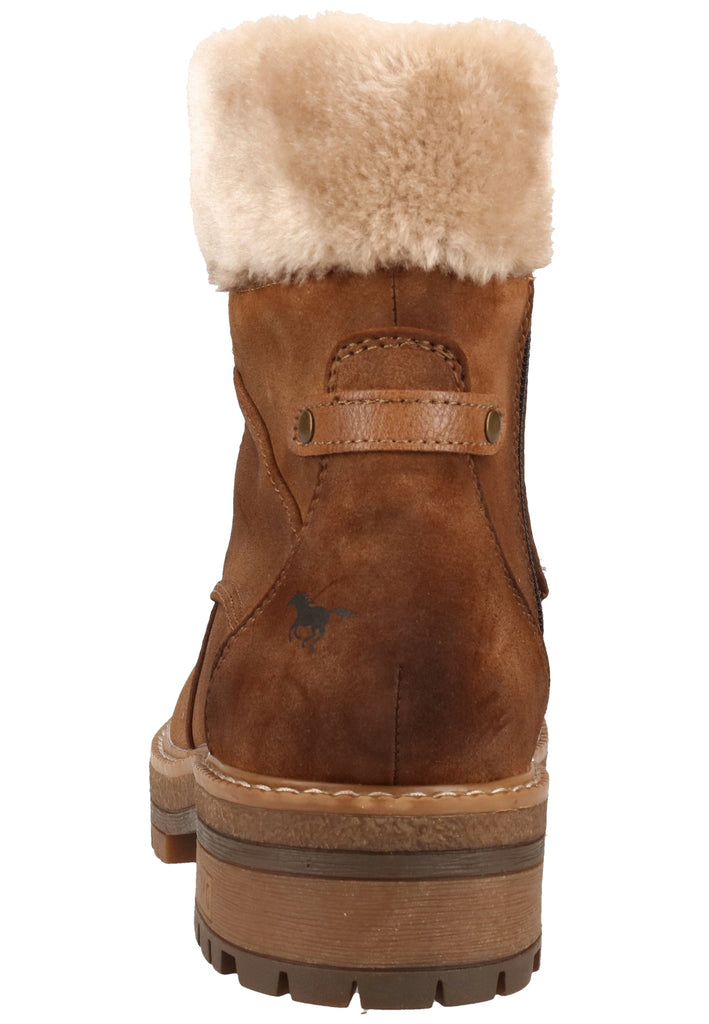 Mustang Stiefelette Lederimitat Braun Warmfutter - surf4shoes