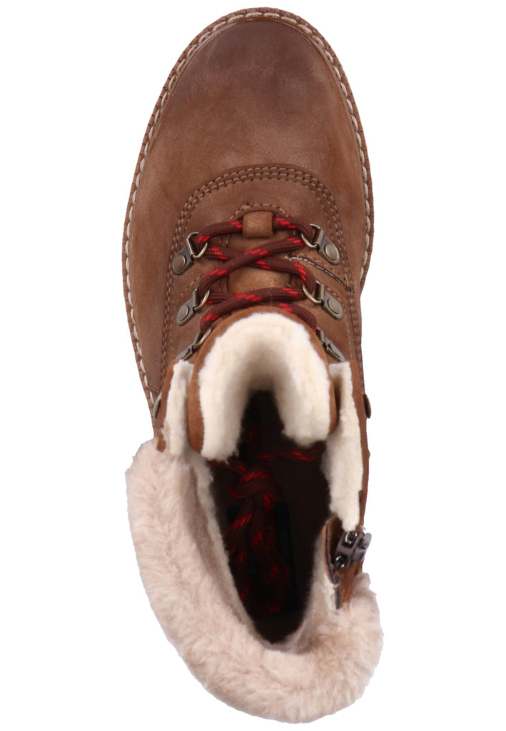 Mustang Stiefelette Lederimitat Braun Warmfutter - surf4shoes