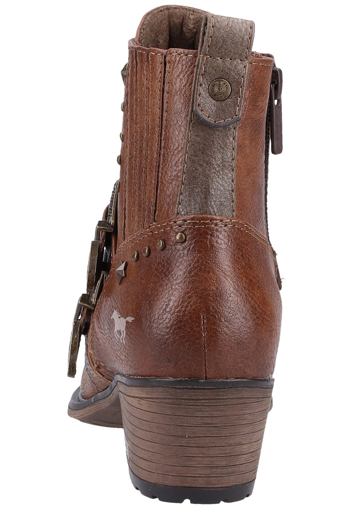 Mustang Stiefelette Lederimitat Mittelbraun Warmfutter - surf4shoes