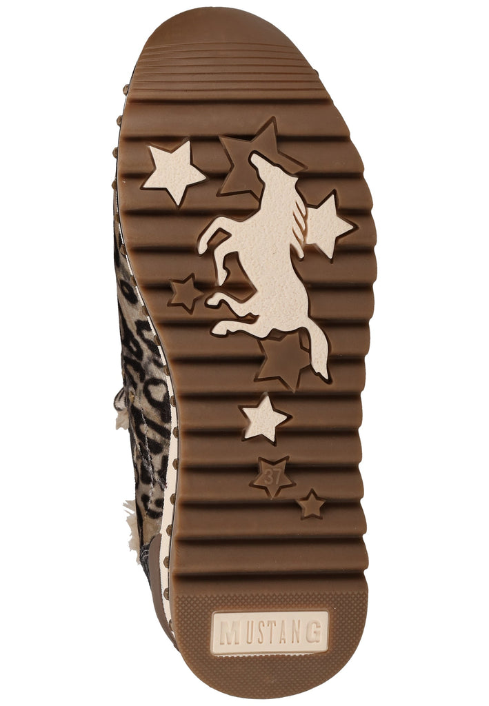 Mustang Stiefelette Lederimitat/Textil Beige Warmfutter - surf4shoes