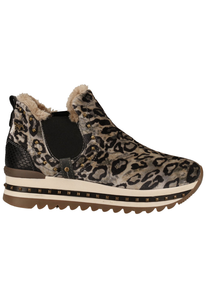 Mustang Stiefelette Lederimitat/Textil Beige Warmfutter - surf4shoes