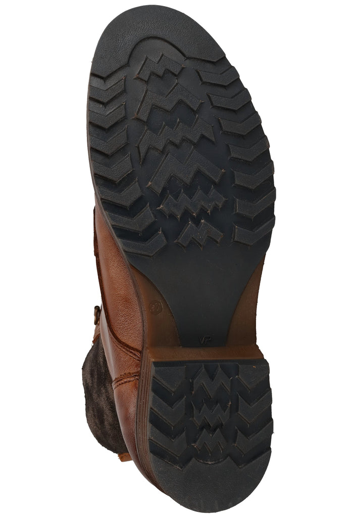 Mustang Stiefelette Lederimitat Cognac Warmfutter - surf4shoes