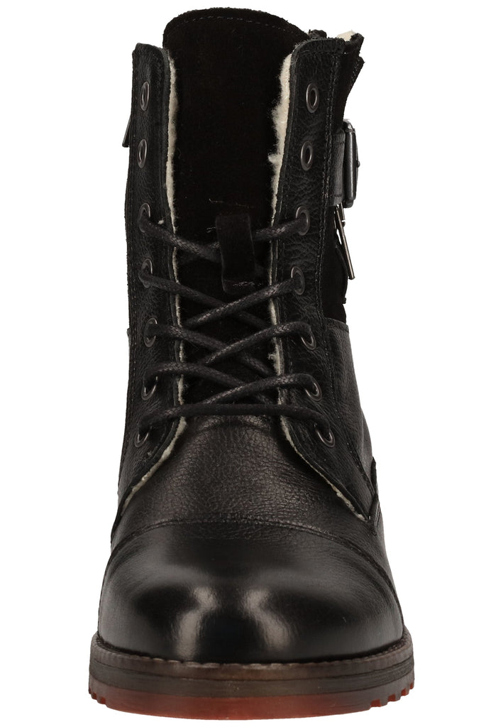 Mustang Stiefelette Lederimitat Schwarz Warmfutter - surf4shoes