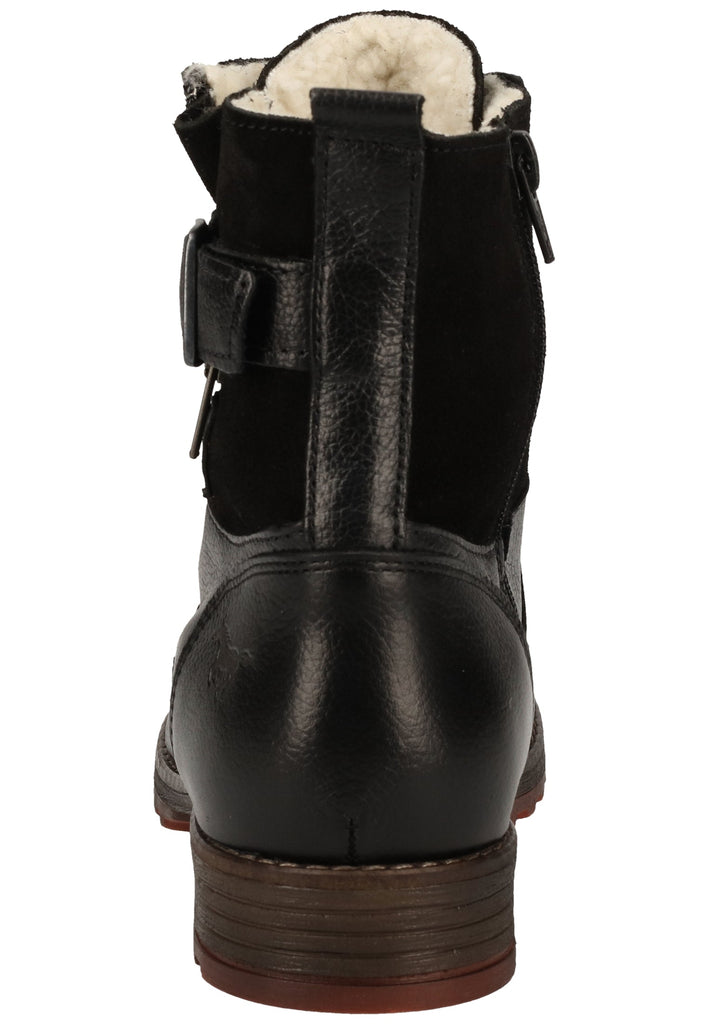 Mustang Stiefelette Lederimitat Schwarz Warmfutter - surf4shoes